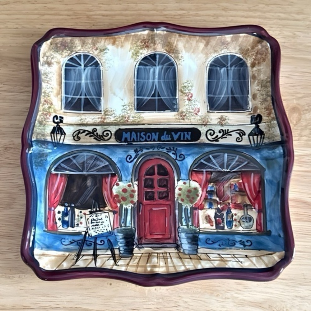 Certified International Kate McRostie Maison du Vin Salad Dessert Plate